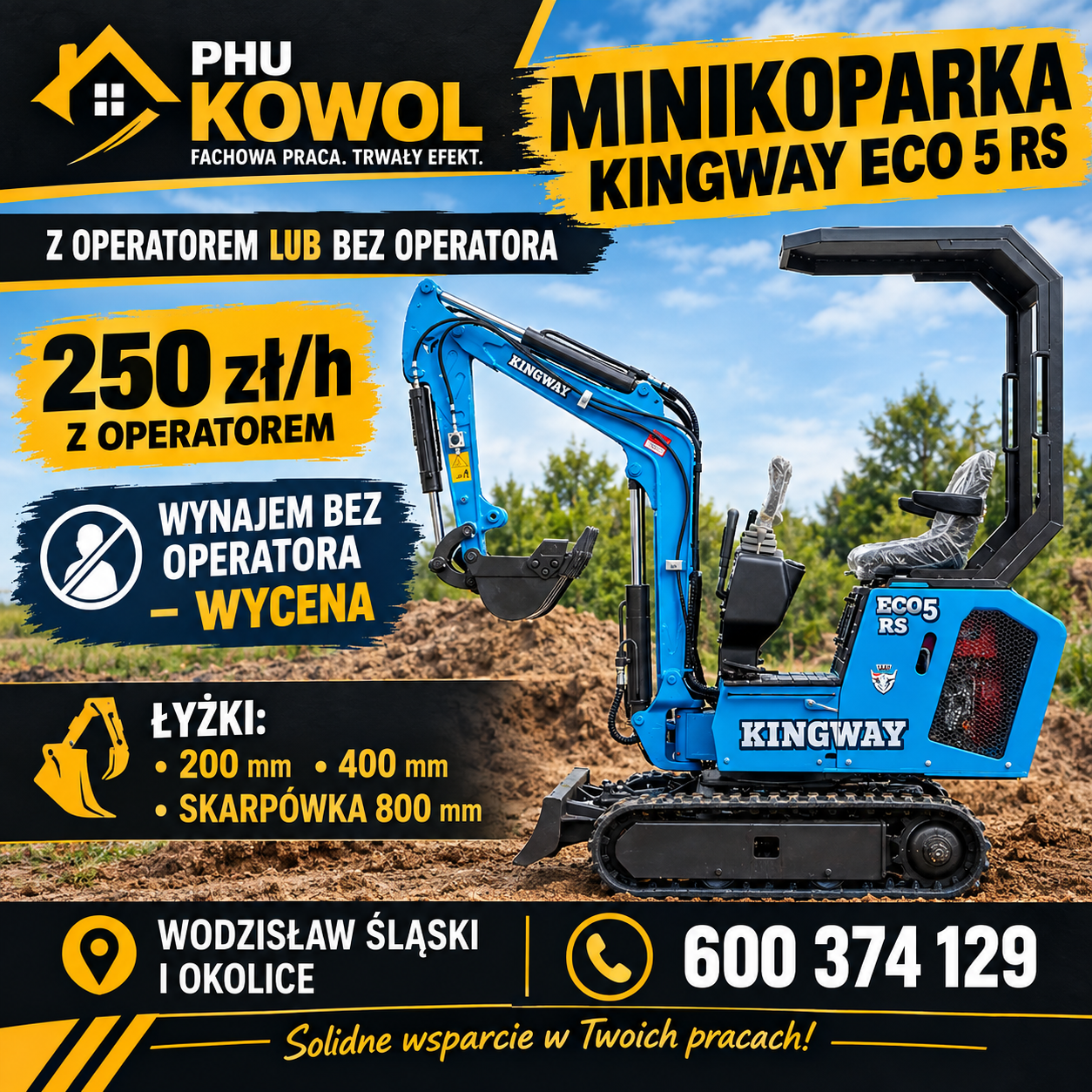 Minikoparka Kingway ECO 5 RS – PHU KOWOL